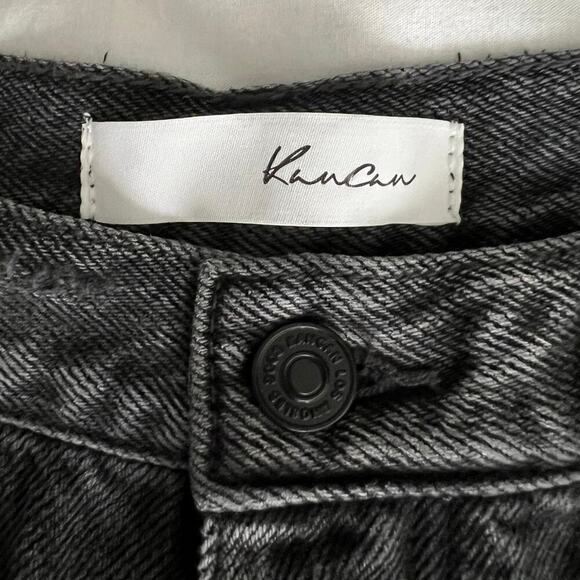 Kancan 90’s Boyfriend Jeans Women’s Sz 11/29 Black Distressed Baggy Button Fly - Picture 9 of 13